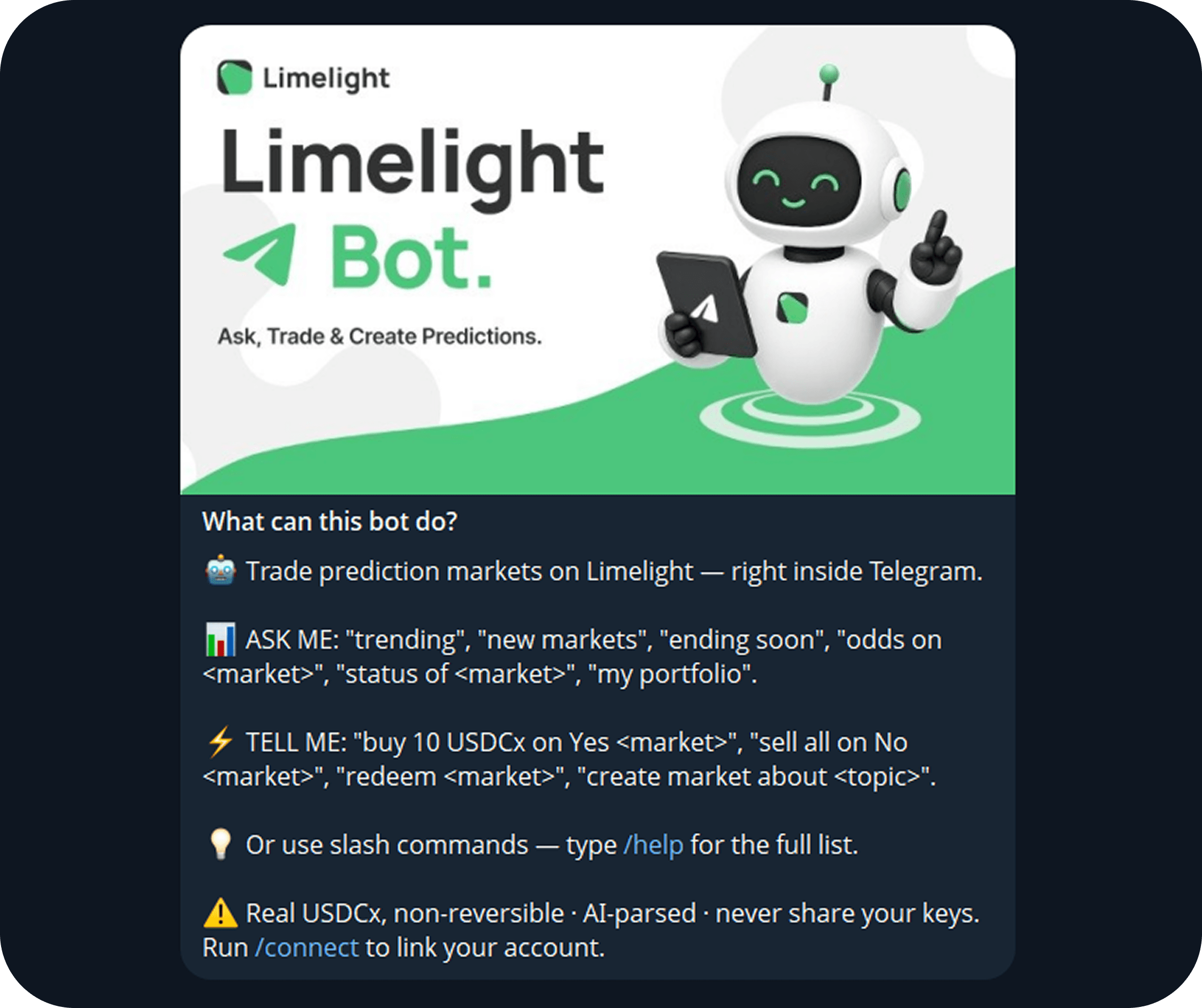 Limelight bot on Telegram